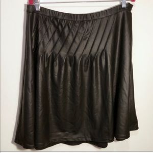 Soft Pleather High-waist Skirt